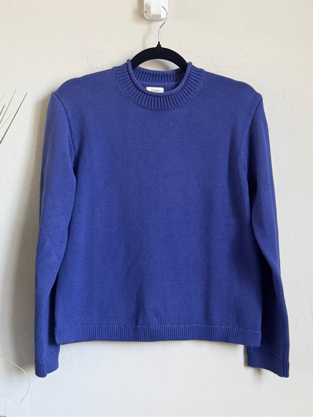 NWT J.Crew Factory 2025 Cotton Blend Crewneck Sweater Blue Small